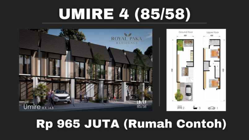 dijual rumah umire royal paka residence