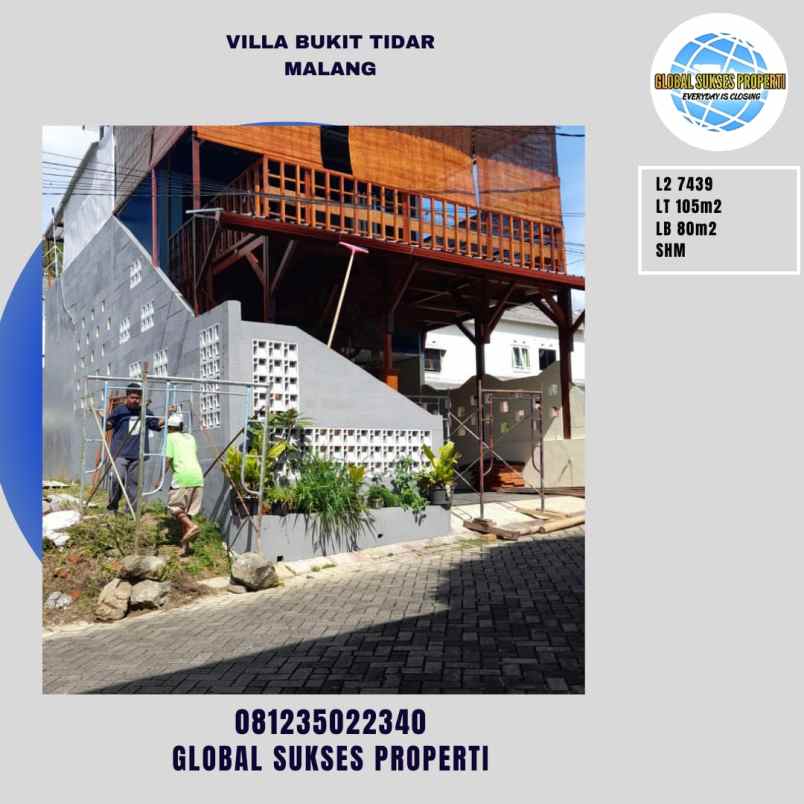 dijual rumah villa bukit tidar