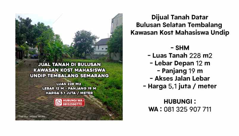 dijual tanah bulusan