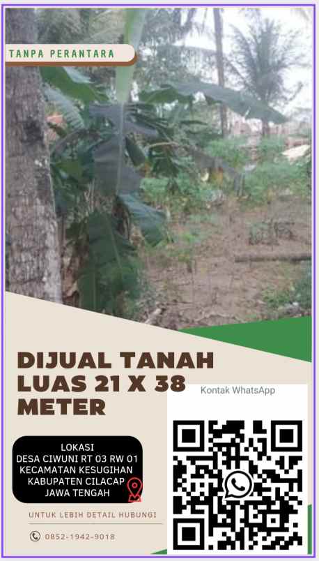 dijual tanah di ciwuni cilacap