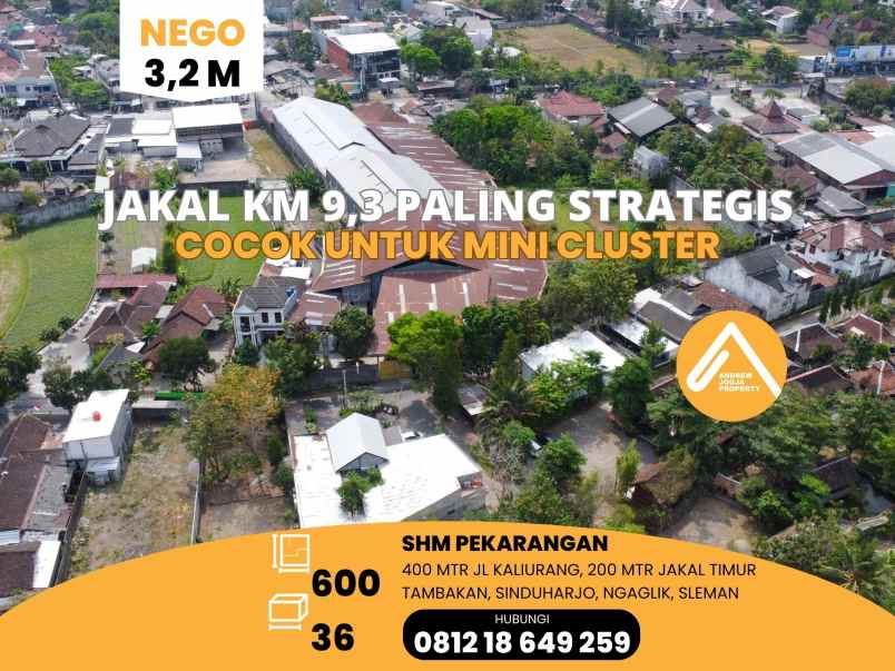 dijual tanah jalan kaliurang km 9 3