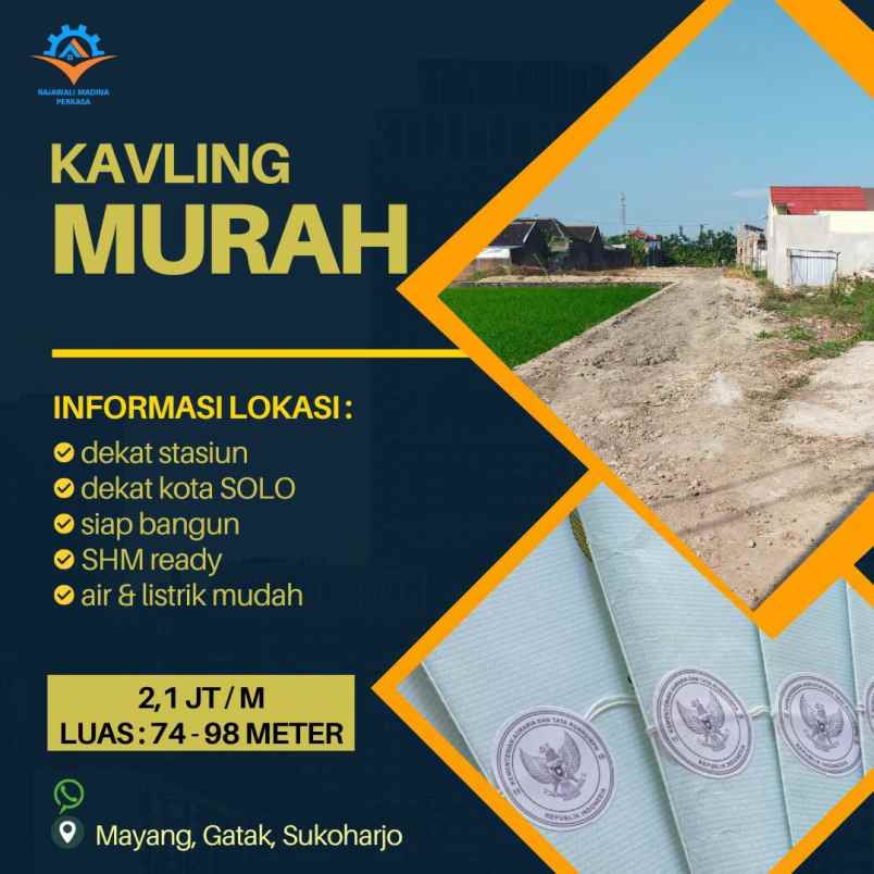 dijual tanah jalan mangesti mayang