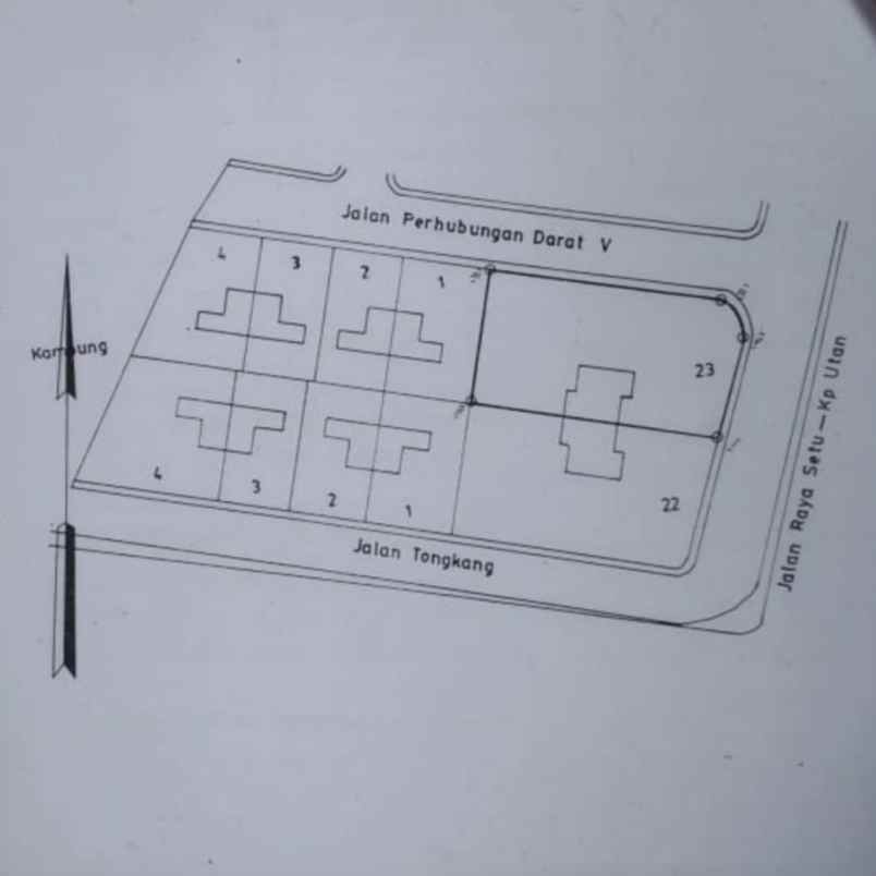 dijual tanah jalan raya setu bekasi