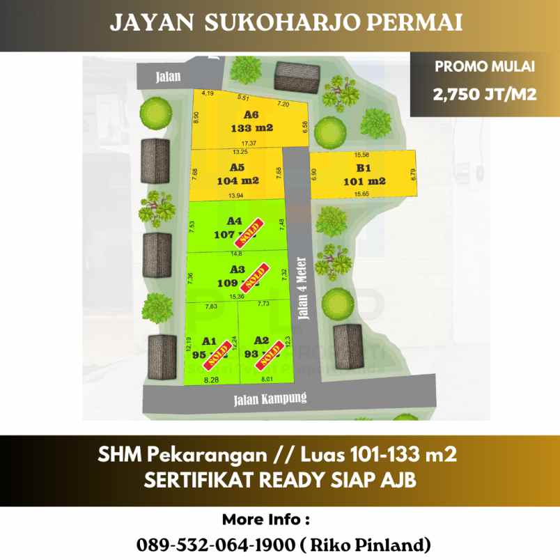 dijual tanah jayan sukoharjo ngaglik