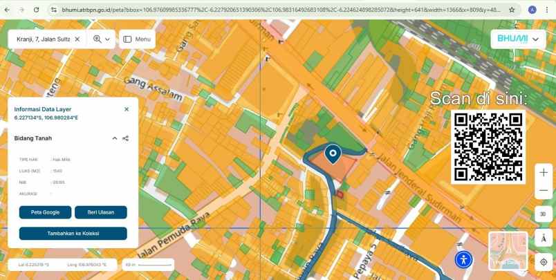 dijual tanah jl beringin raya no 8