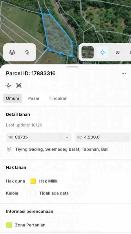dijual tanah jl rajawali bajera