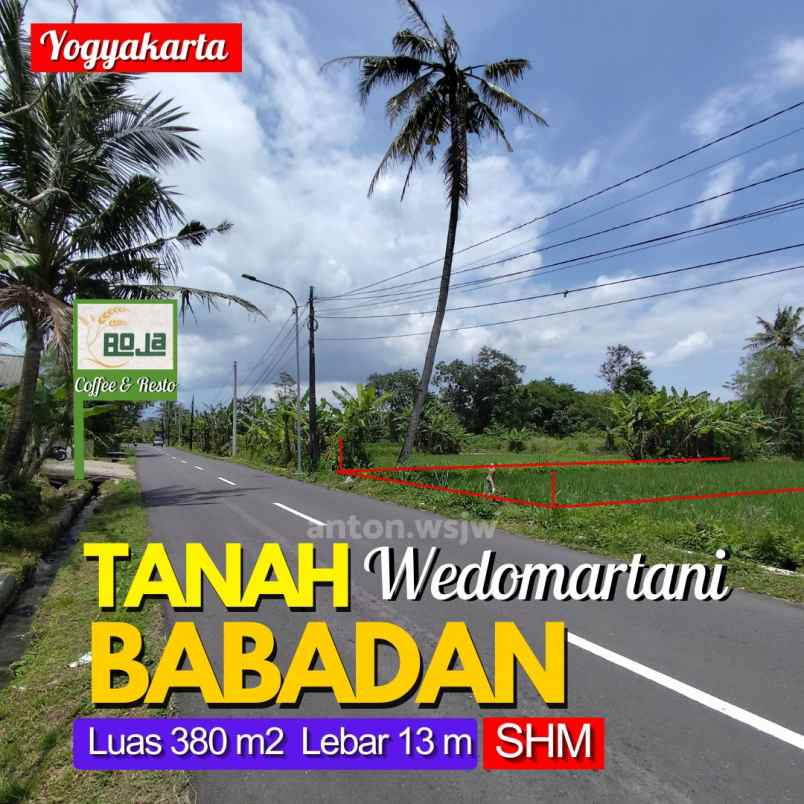 dijual tanah jl raya selomartani