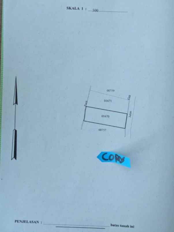 dijual tanah jl tatiapi kelod