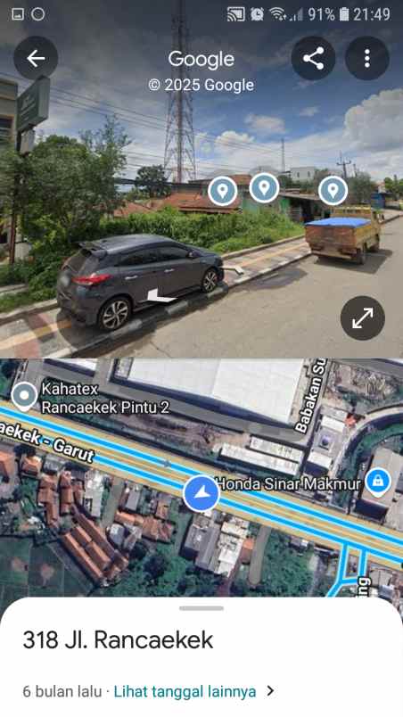 dijual tanah jln raya rancaekek