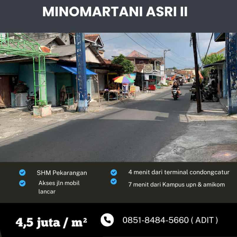 dijual tanah mladangan minomartani