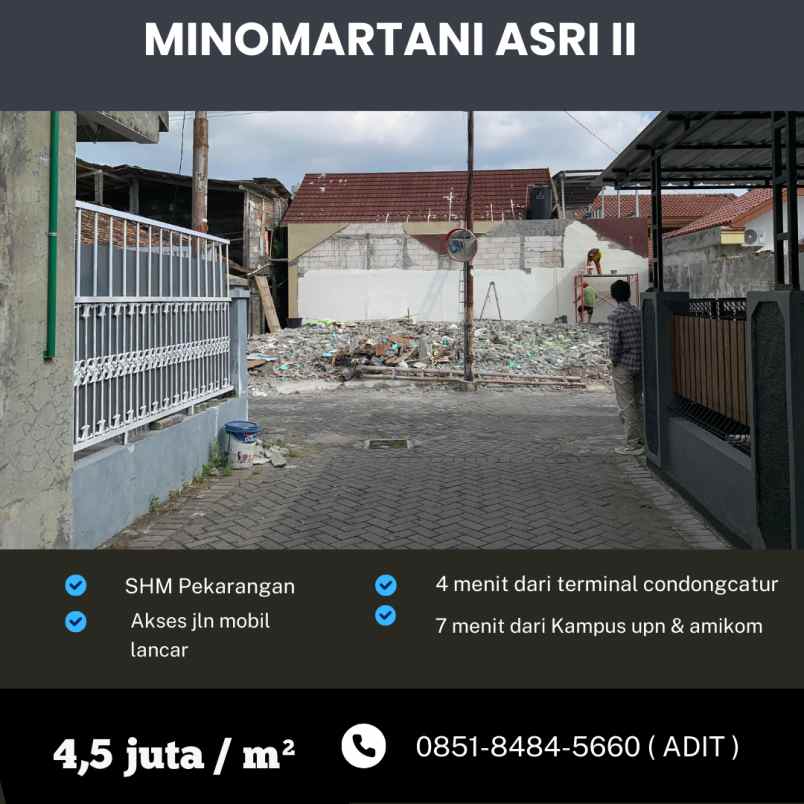 dijual tanah mladangan minomartani