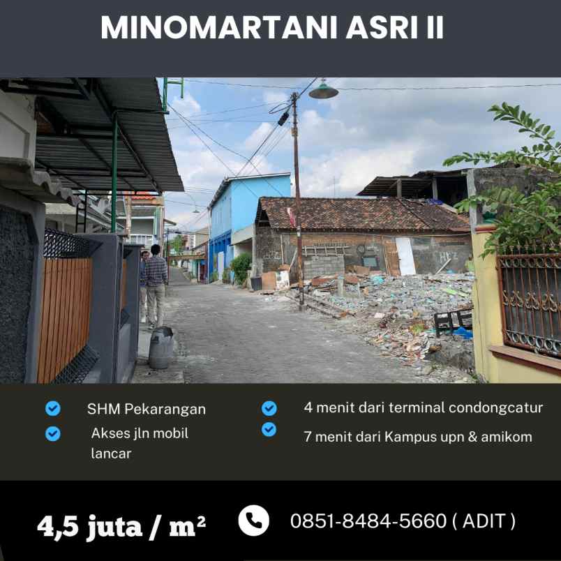 dijual tanah mladangan minomartani