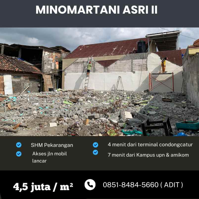 dijual tanah mladangan minomartani