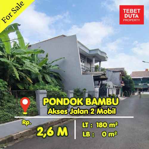 dijual tanah pondok bambu