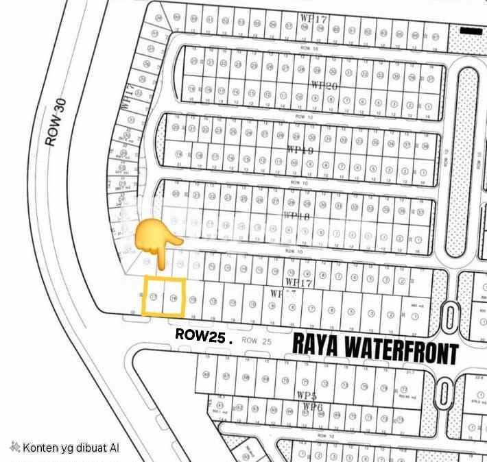 dijual tanah raya waterfront citraland