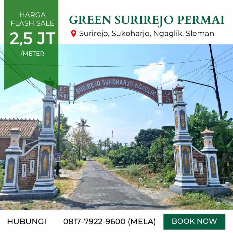 dijual tanah surirejo ngaglik sleman