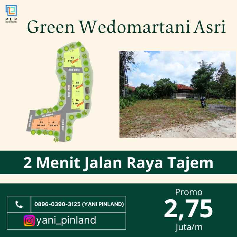 dijual tanah tonggalan wedomartani