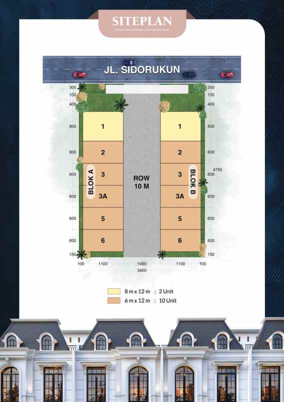 dijual villa krakatau townville jalan