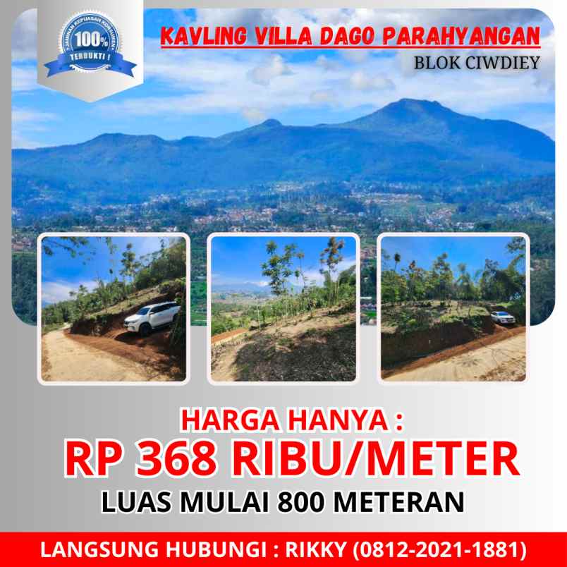 jual kavling villa siap bangun di ciwidey