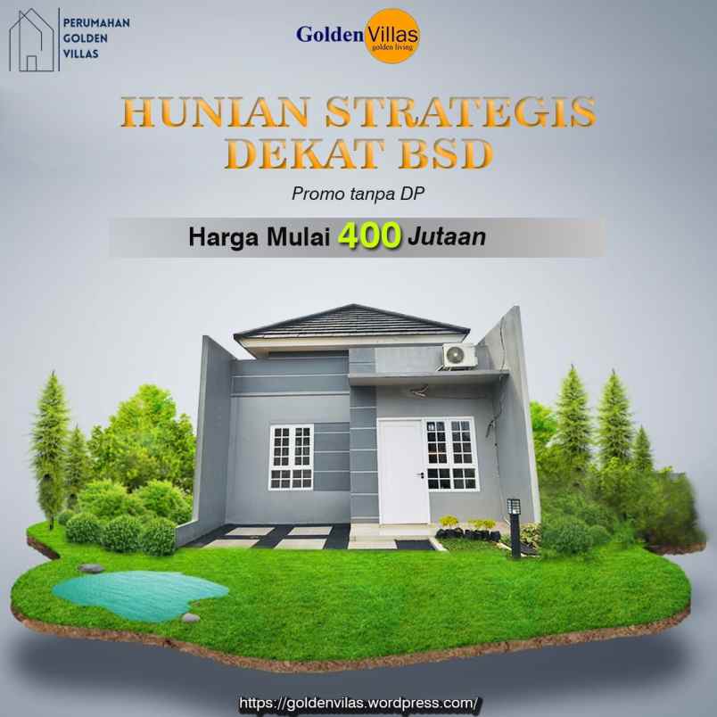 jual rumah dekat bsd golden villas