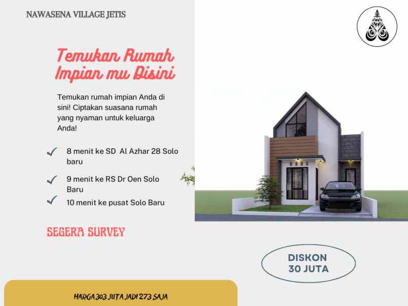 jual rumah di baki sukoharjo pinggir jalan raya