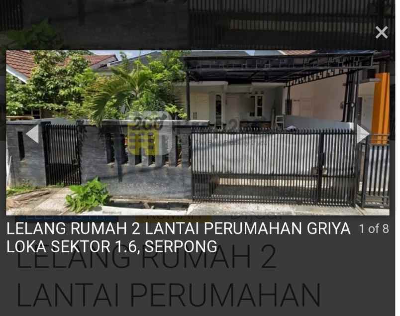 jual rumah griyaloka sektor 1 6 serpong murah