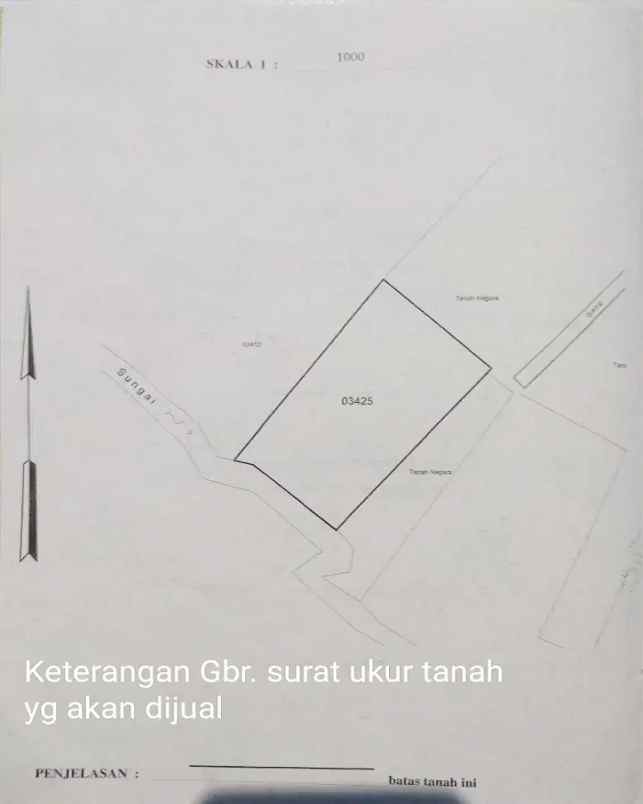 jual tanah 3 087 m2 di karang joang kota balikpapan