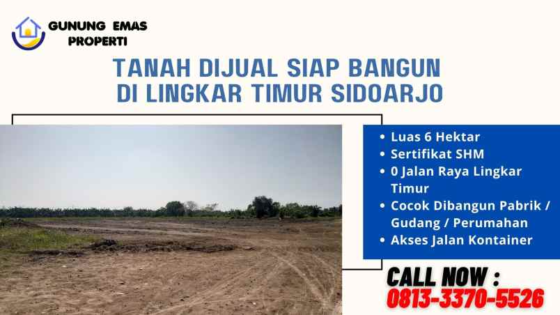 jual tanah untuk lokasi pabrik di sidoarjo