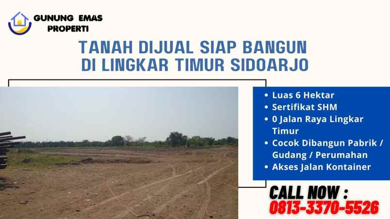 jual tanah untuk lokasi pabrik di sidoarjo