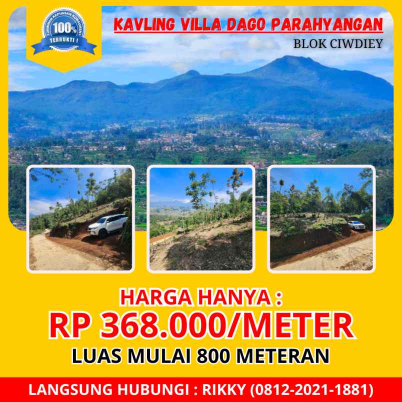 jual tanah view indah cocok untuk villa di ciwidey