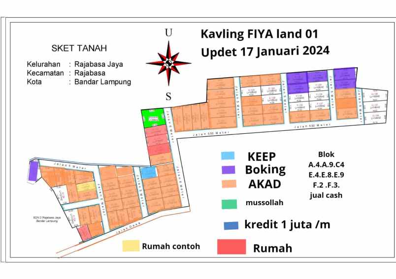 kavling murah siap bangun rajabasha