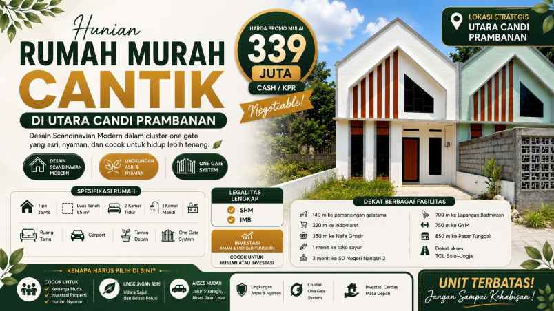 promo rumah scandinavian modern unit terbatas