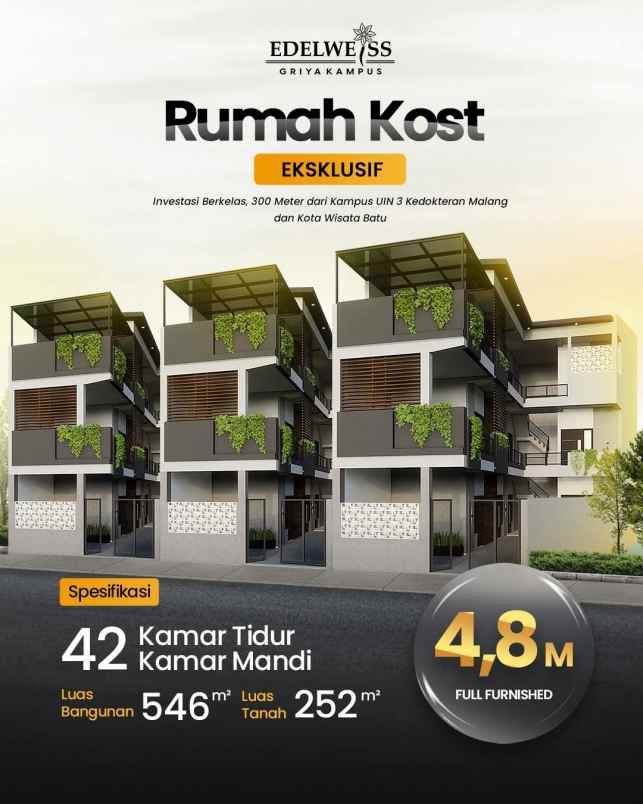 rukos paling strategis dekat kampus uin 3 malang