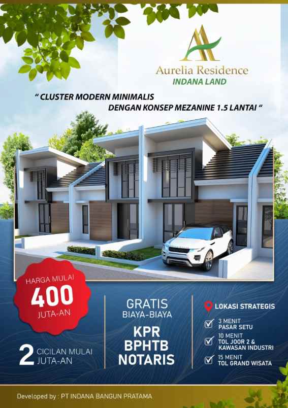 rumah 1 5 lantai mezanine bekasi