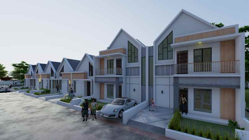 rumah 2 lantai scandinavian di zona wisata prambanan