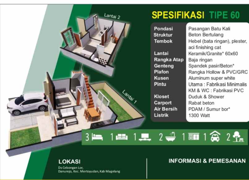 rumah 2 lantai termurah dan terlaris di magelang