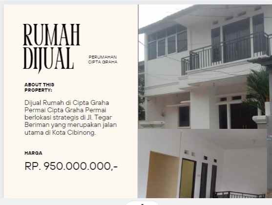 rumah 4 kt 2 km pemda cibinong bogor