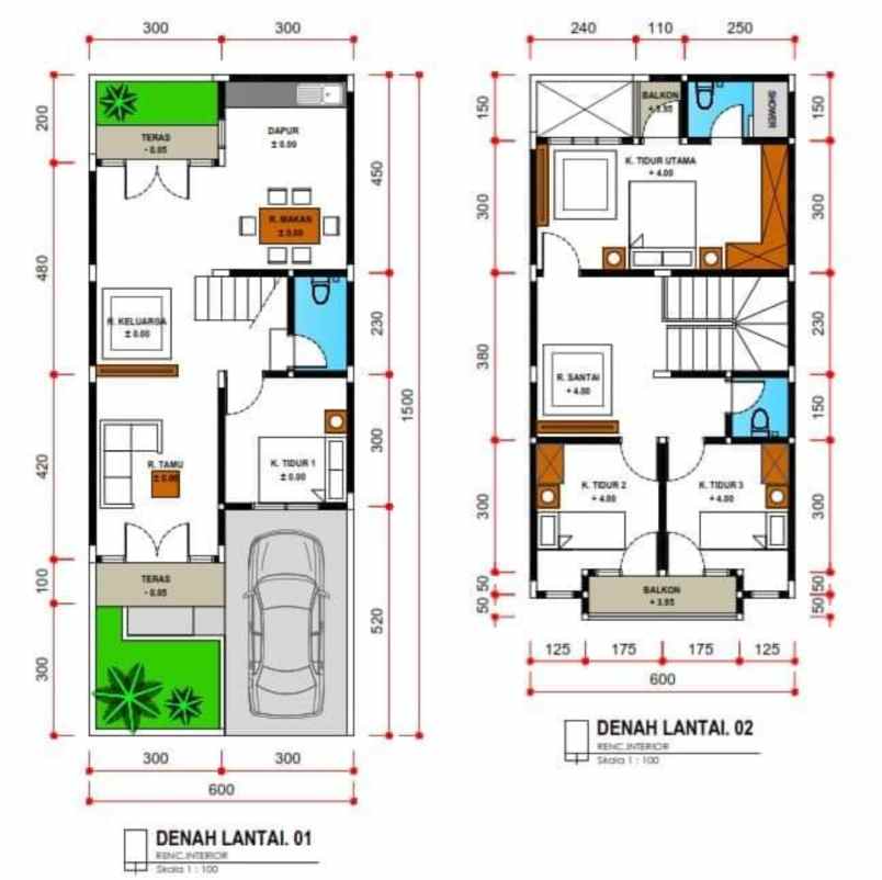 rumah baru 2 lantai di jl hertasning dekat kantor dprd