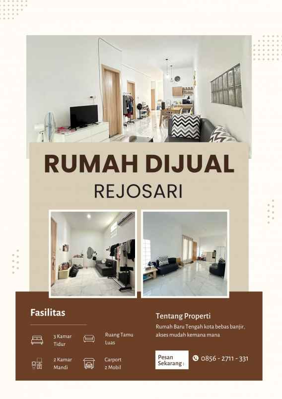 rumah baru shm jl rejosari tengah kota dekat dr cipto