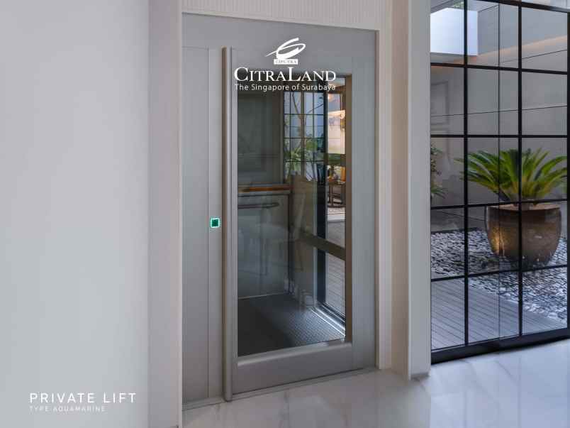 rumah dengan privat lift di citralan surabaya