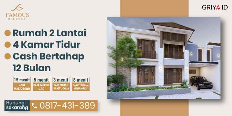 rumah dijual jogja karangkajen 4 kamar tidur