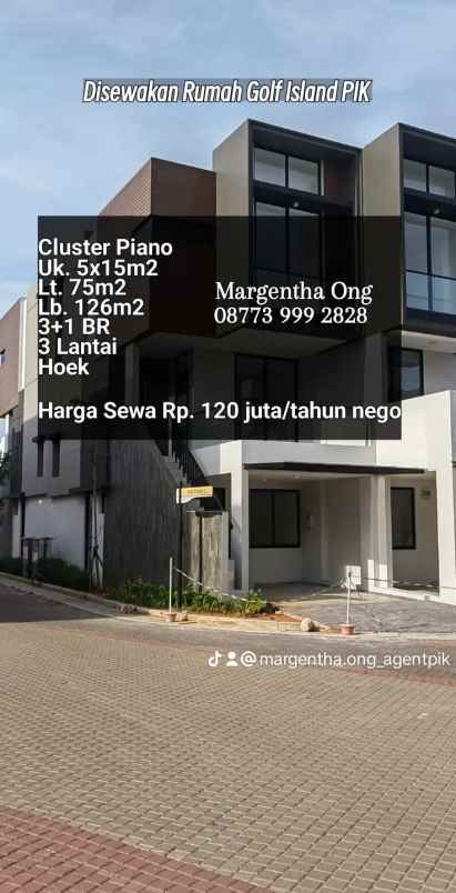 rumah golf island pik cluster piano posisi hook