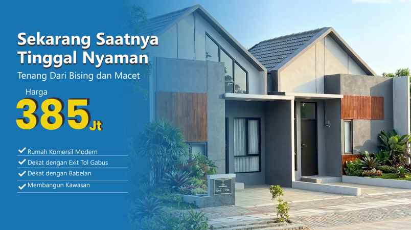 rumah komersil di bekasi cicilan mulai dari 1 jutaan