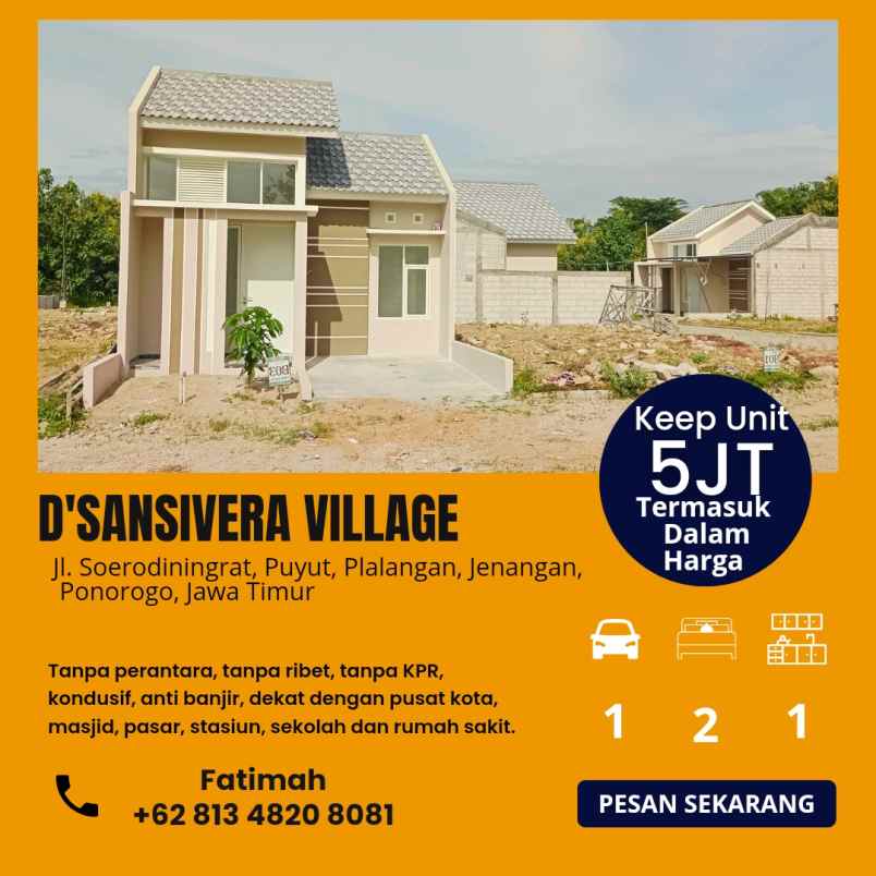 rumah minimalis syariah di ponorogo satu lantai