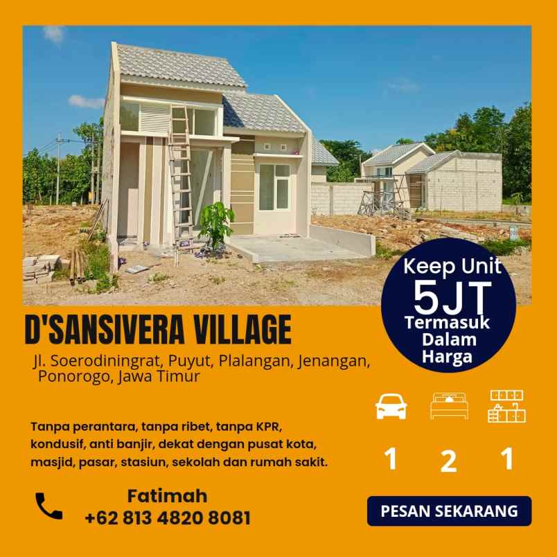 rumah minimalis syariah di ponorogo satu lantai