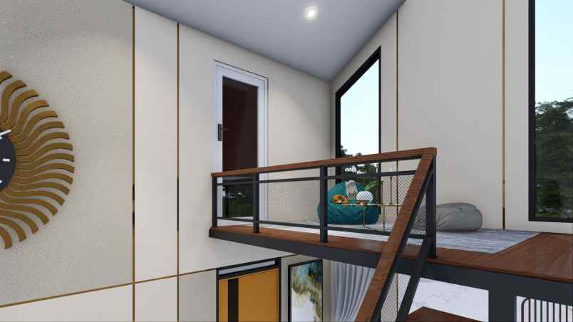 rumah modern konsep mezzanine include shm