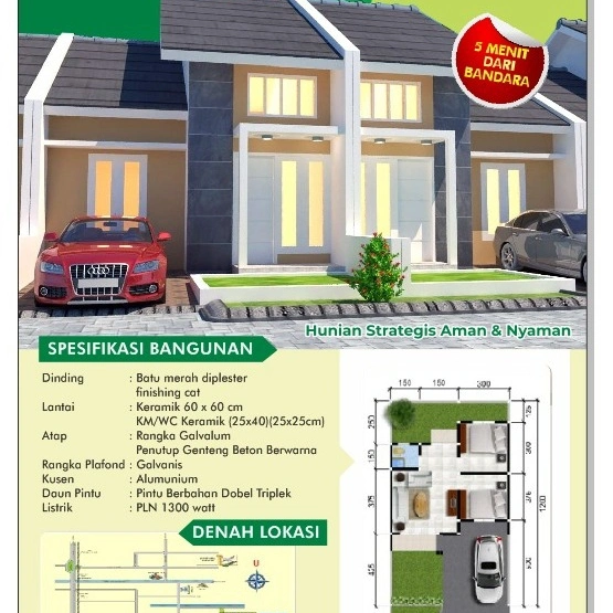 rumah murah dalam kota perumahan surya garden nol dp