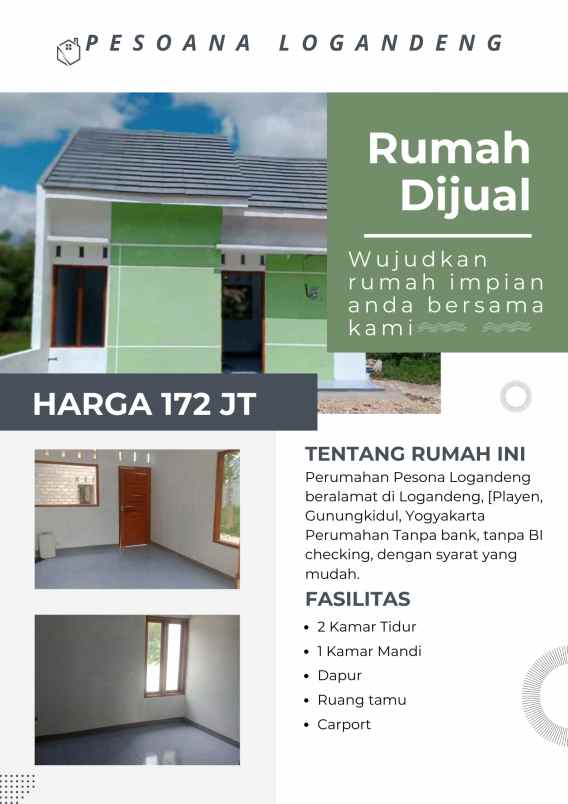 rumah murah gunungkidul tanpa bank harga 100jt an