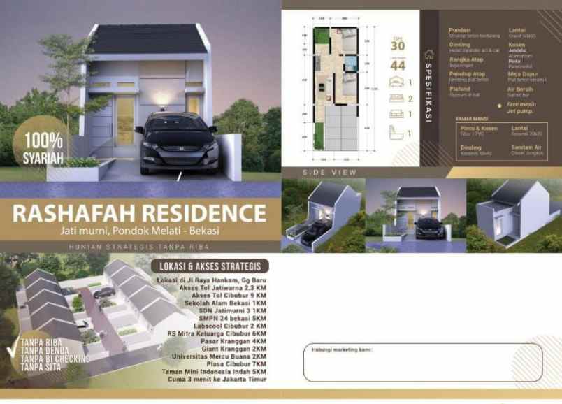 rumah murah lokasi strategis siap huni di kota bekasi