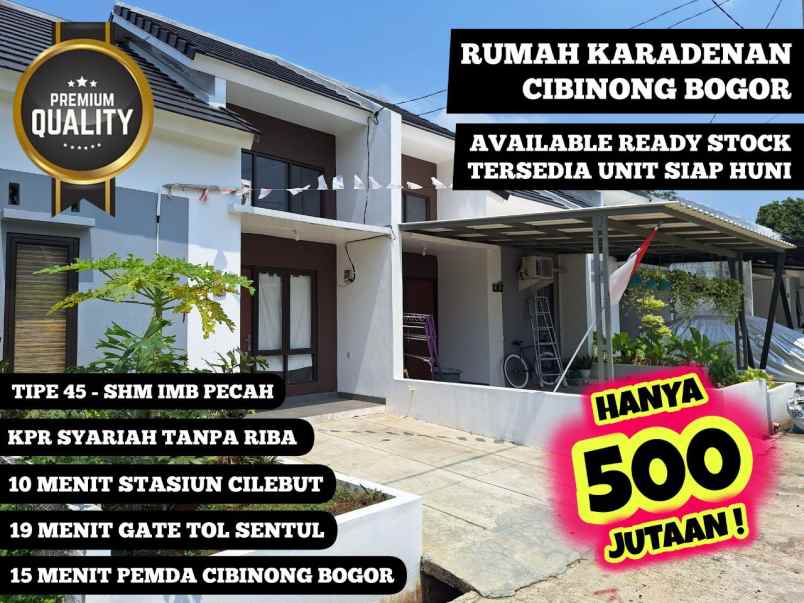 rumah murah siap huni karadenan cibinong bogor